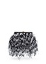 Main View - Click To Enlarge - KOTUR - 'Fino' snakeskin trim feather clutch