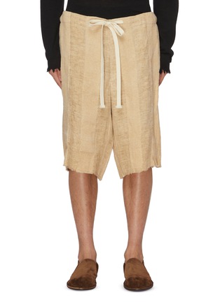 Main View - Click To Enlarge - UMA WANG - Pallor Linen Long Shorts