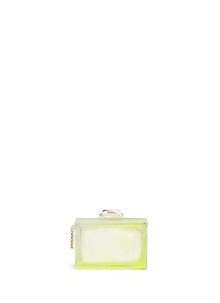Back View - Click To Enlarge - KOTUR - 'Northern Lights' Glitter Perspex clutch