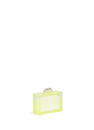 Front View - Click To Enlarge - KOTUR - 'Northern Lights' Glitter Perspex clutch