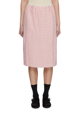 Main View - Click To Enlarge - NACKIYÉ - Gingham Straight Skirt