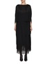 Main View - Click To Enlarge - MM6 MAISON MARGIELA - Fluid Fringe Midi Dress