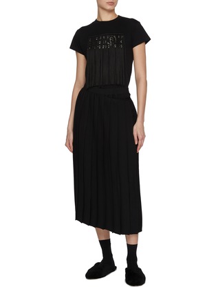 Figure View - Click To Enlarge - MM6 MAISON MARGIELA - Fluid Pleated Midi Skirt