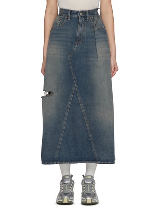 Main View - Click To Enlarge - MM6 MAISON MARGIELA - Dark Wash Denim Midi Skirt