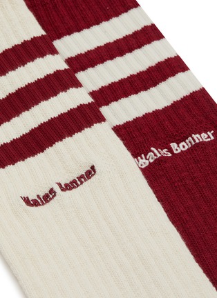 Detail View - Click To Enlarge - ADIDAS - Wales Bonner 3 Stripe Socks — Set Of 2