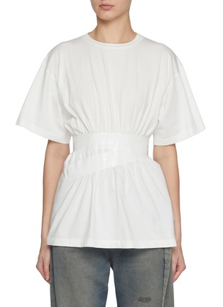 Main View - Click To Enlarge - MM6 MAISON MARGIELA - Cinched Waist Cotton T-shirt