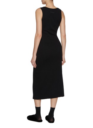 Back View - Click To Enlarge - MM6 MAISON MARGIELA - Hook And Eye Detail Midi Dress