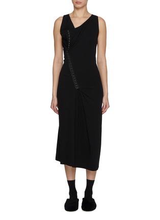 Main View - Click To Enlarge - MM6 MAISON MARGIELA - Hook And Eye Detail Midi Dress