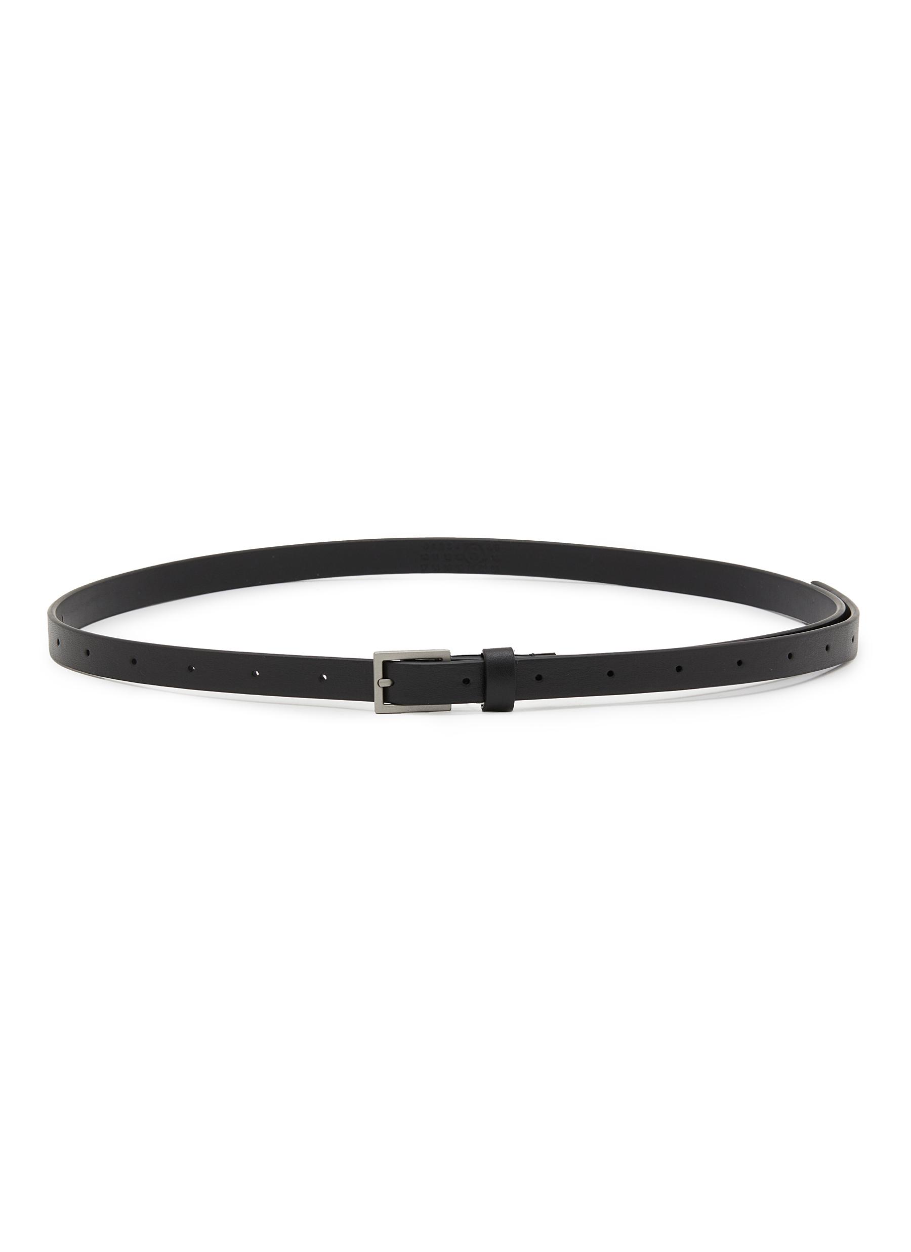 MM6 Maison Margiela Numeric Leather Belt | Black | FARFETCH