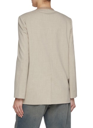 Back View - Click To Enlarge - MM6 MAISON MARGIELA - Collarless Single Breasted Blazer