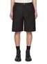 Main View - Click To Enlarge - SOLID HOMME - Elasticated Cotton Blend Cargo Shorts