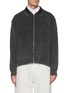 Main View - Click To Enlarge - SOLID HOMME - Spread Collar Washed Zip Up Cardigan