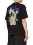 Back View - Click To Enlarge - SOLID HOMME - Mushroom Graphic Print Cotton T-Shirt