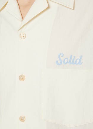  - SOLID HOMME - Camp Collar Pocket Cotton Shirt