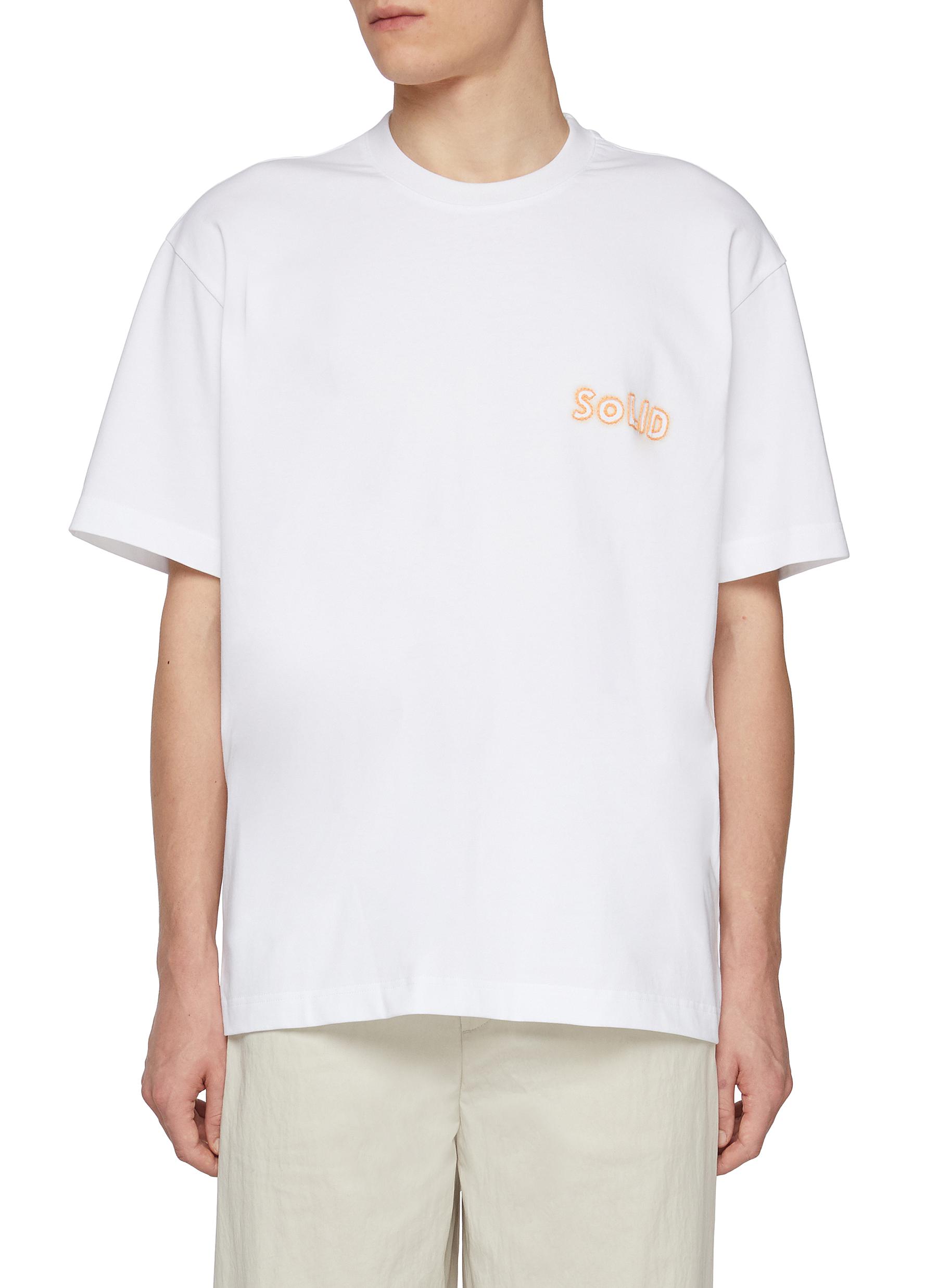 Mushroom Motif Graphic Print Cotton T-Shirt