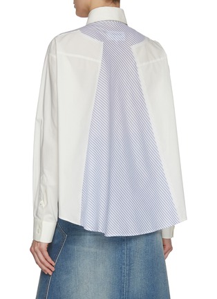 Back View - Click To Enlarge - MM6 MAISON MARGIELA - Panelled Cropped Cotton Shirt