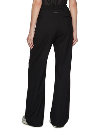 Back View - Click To Enlarge - MM6 MAISON MARGIELA - Pleated Front Elasticated Waist Wool Pants