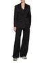 Figure View - Click To Enlarge - MM6 MAISON MARGIELA - Pleated Front Elasticated Waist Wool Pants