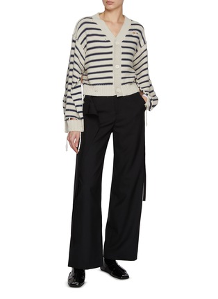 Figure View - Click To Enlarge - MM6 MAISON MARGIELA - Wrap Wool Canvas Pants