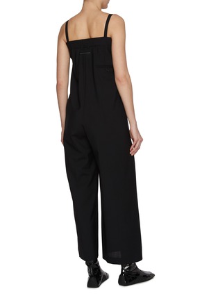 Back View - Click To Enlarge - MM6 MAISON MARGIELA - Tailored Sleeveless Wool Jumpsuit