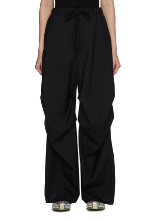 Main View - Click To Enlarge - MM6 MAISON MARGIELA - Drawstring Wide Leg Wool Cargo Pants