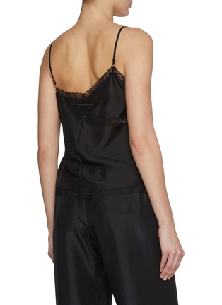 Back View - Click To Enlarge - MM6 MAISON MARGIELA - Asymmetrical Light Silk Cami Top