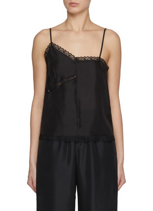 Main View - Click To Enlarge - MM6 MAISON MARGIELA - Asymmetrical Light Silk Cami Top