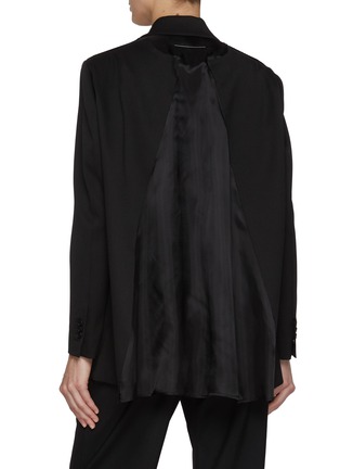 Back View - Click To Enlarge - MM6 MAISON MARGIELA - Panelled Pleated Back Single Breasted Blazer