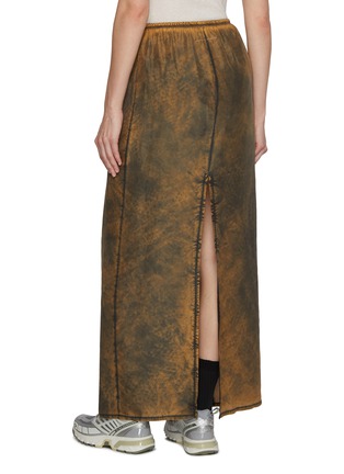 Back View - Click To Enlarge - MM6 MAISON MARGIELA - Rust Silk Maxi Skirt