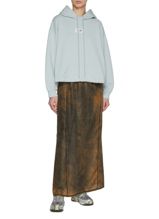 Figure View - Click To Enlarge - MM6 MAISON MARGIELA - Rust Silk Maxi Skirt