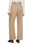 Back View - Click To Enlarge - MM6 MAISON MARGIELA - Folded Waist Tailored Cotton Pants