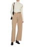 Figure View - Click To Enlarge - MM6 MAISON MARGIELA - Folded Waist Tailored Cotton Pants