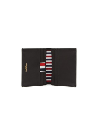 Figure View - Click To Enlarge - THOM BROWNE - Leather Double Card Holder