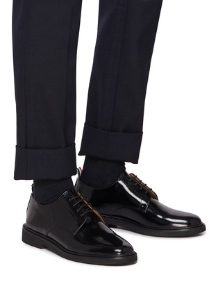 Figure View - Click To Enlarge - THOM BROWNE - Polished Leather Uniform Shoes