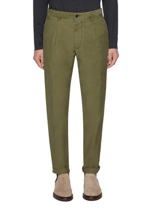 Main View - Click To Enlarge - INCOTEX - Pleated Cotton Blend Pants