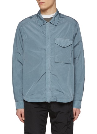 Main View - Click To Enlarge - C.P. COMPANY - Chrome R Hidden Placket Lens Patch Shirt Jacket