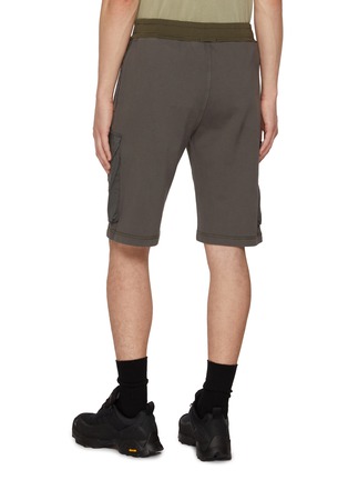 Back View - Click To Enlarge - C.P. COMPANY - Diagonal Fleece Mixed Cargo Shorts