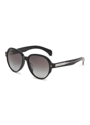 Main View - Click To Enlarge - MONCLER EYEWEAR - Acetate Round Pilot Sunglasses