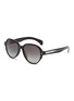 Main View - Click To Enlarge - MONCLER EYEWEAR - Acetate Round Pilot Sunglasses