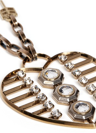 Detail View - Click To Enlarge - LANVIN - '125 Charms' crystal heart pendant necklace
