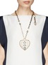 Figure View - Click To Enlarge - LANVIN - '125 Charms' crystal heart pendant necklace