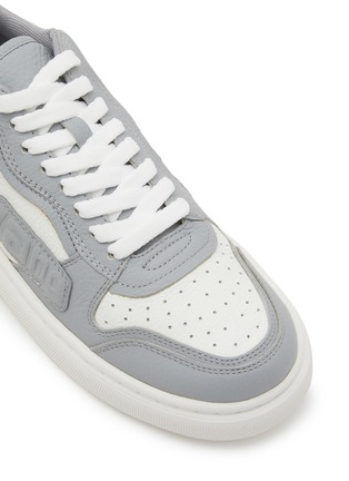 Detail View - Click To Enlarge - ALEXANDERWANG - Puff Logo Leather Sneakers