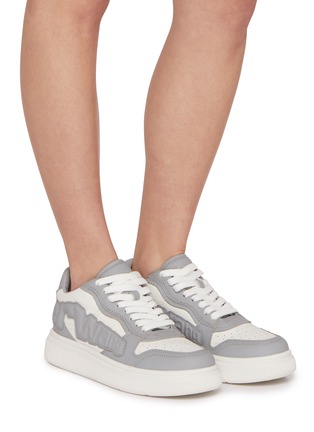 Figure View - Click To Enlarge - ALEXANDERWANG - Puff Logo Leather Sneakers