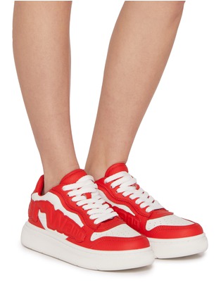 Figure View - Click To Enlarge - ALEXANDERWANG - Puff Logo Leather Sneakers