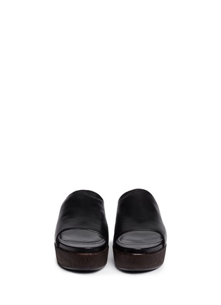 Figure View - Click To Enlarge - STUART WEITZMAN - 'Flatout' nappa leather cork flatform sandals