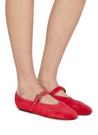 PEDDER RED | Beatrice Suede Mary Jane Flats