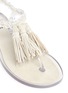 Detail View - Click To Enlarge - STUART WEITZMAN - 'Gelati' suede tassel braided PVC sandals