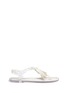 Main View - Click To Enlarge - STUART WEITZMAN - 'Gelati' suede tassel braided PVC sandals