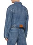 Back View - Click To Enlarge - ALEXANDERWANG - Bonded Seams Cropped Trucker Denim Jacket