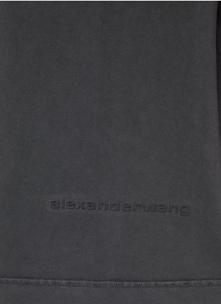  - ALEXANDERWANG - Embossed Logo Hem Short Sleeve Cotton T-shirt